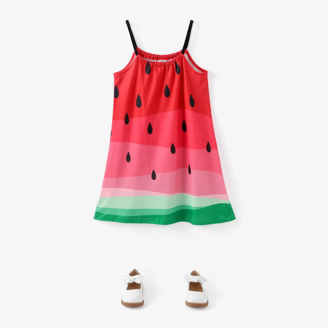 Kinder Mädchen Tanktop Obst und Gemüse Kleider Wassermelonenrot big image 1