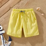 Kid's Boy Loose Bandage Ice-cool Beach Shorts Yellow