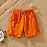 Chicos Chico Informal Color liso Shorts de baño Naranja