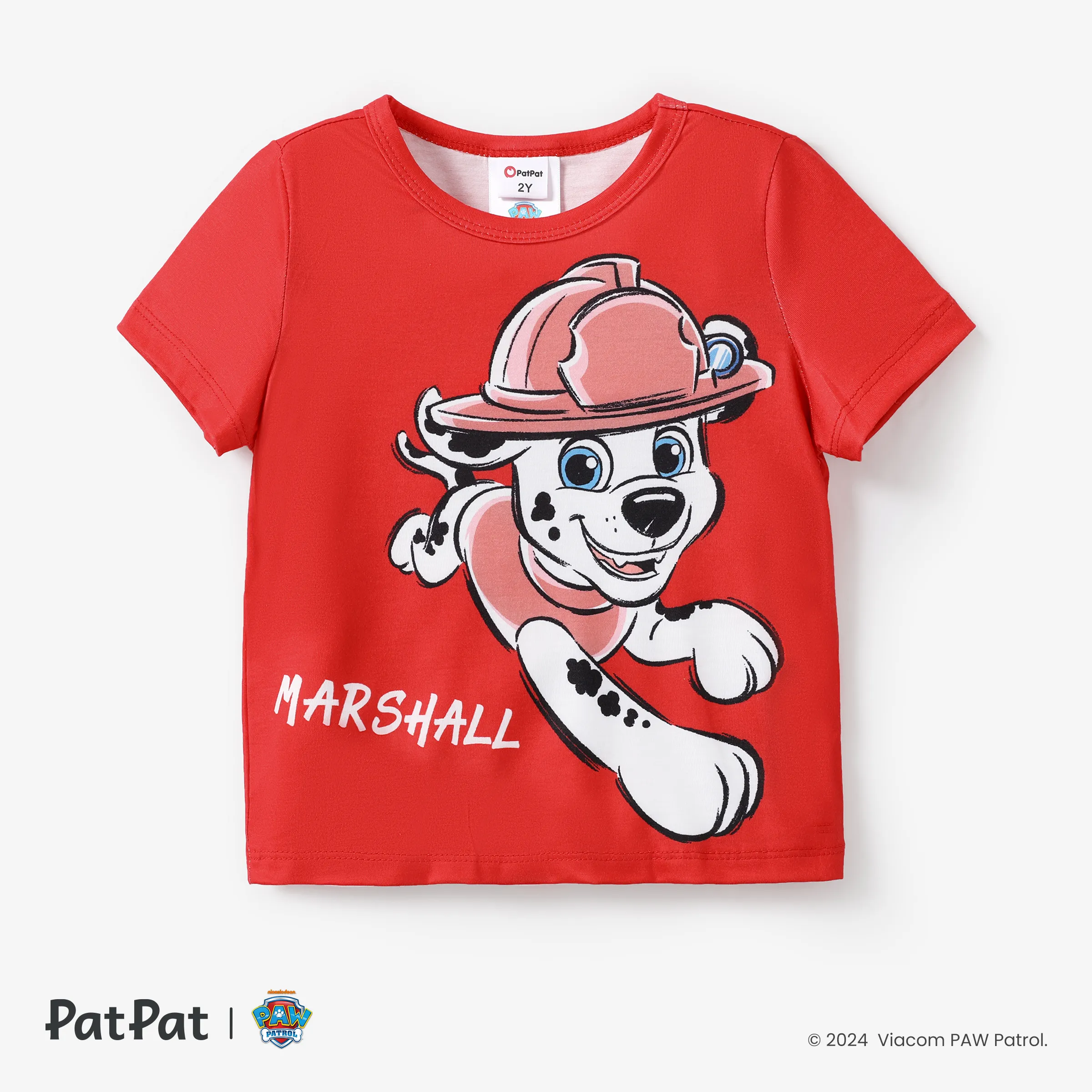 PAW Patrol 1pc  Chase/Marshall/Skye/Rubble/Everest/Liberty Toddler Girl/Boy Cute Character Print T-shirt Orange red