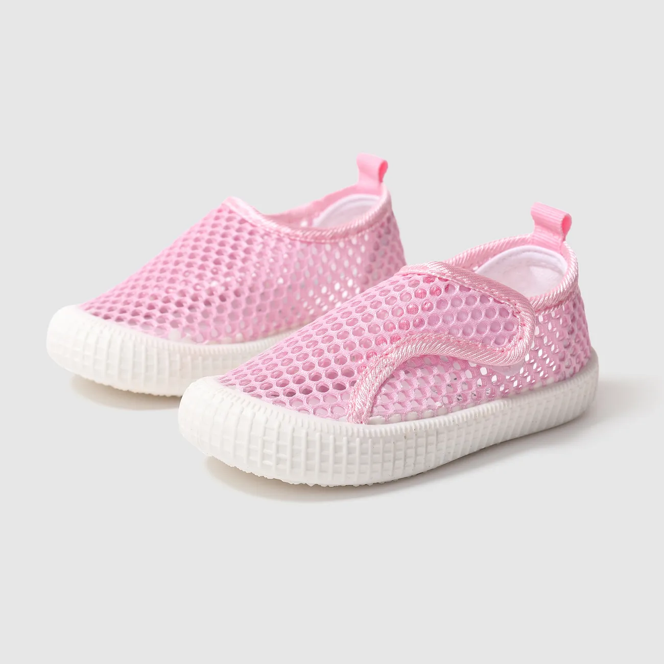 Toddler/Kids Girl/Boy Velcro Solid Mesh surface Casual Sandals Pink big image 1