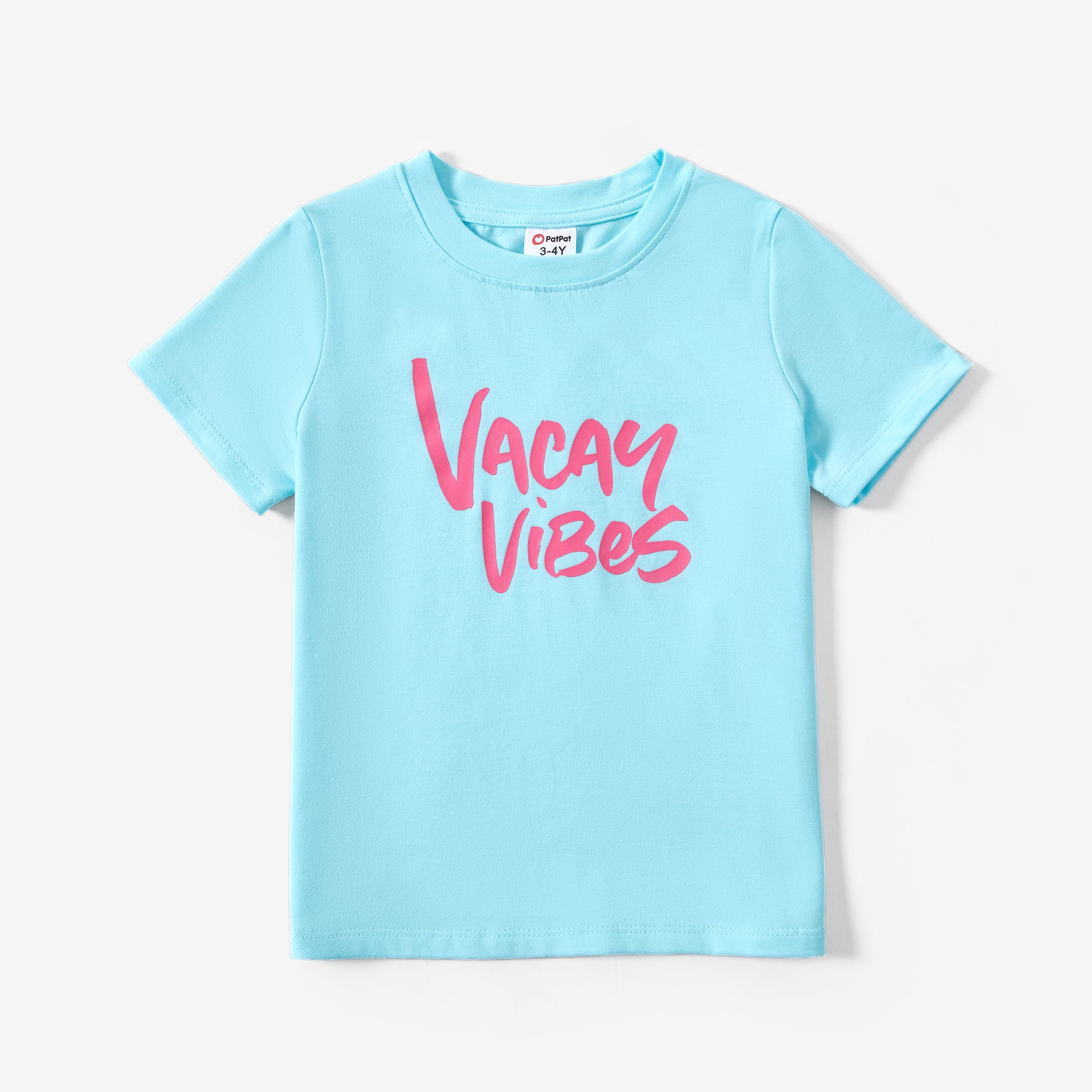 

Family Matching Multi Color Vacation Vibe Cotton Tops