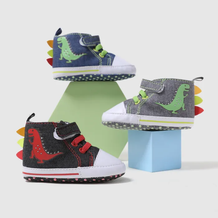 Bébé Garçon Hyper-Tactile 3D Dinosaure Design Prewalker Chaussures