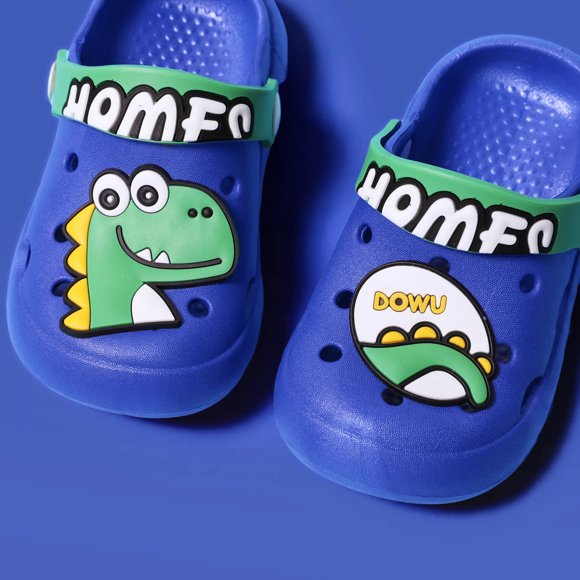 Toddler/Kids Boy Dinosaur Pattern Vent Clogs Hole Beach Shoes