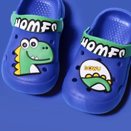 Zapatos de playa con patrón de dinosaurios para niños pequeños - Zapatos agujereados para niños.