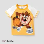 Looney Tunes Kid/Toddler Boy Colorblock Basketball Sport T-Shirt
 yellowwhite