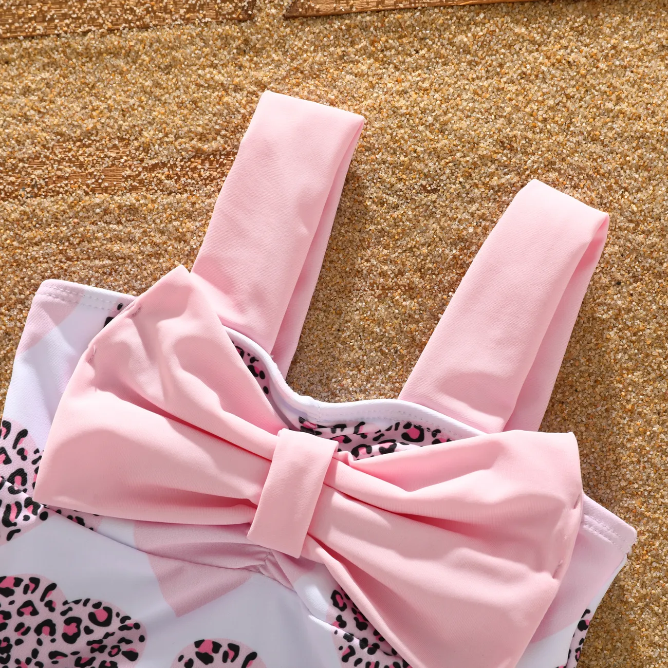 嬰兒 女 立體造型 甜美 背心 泳衣 粉色 big image 1