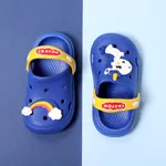 蹣跚學步/兒童女孩/男孩彩色彩虹和獨角獸設計沙灘洞鞋 海軍藍