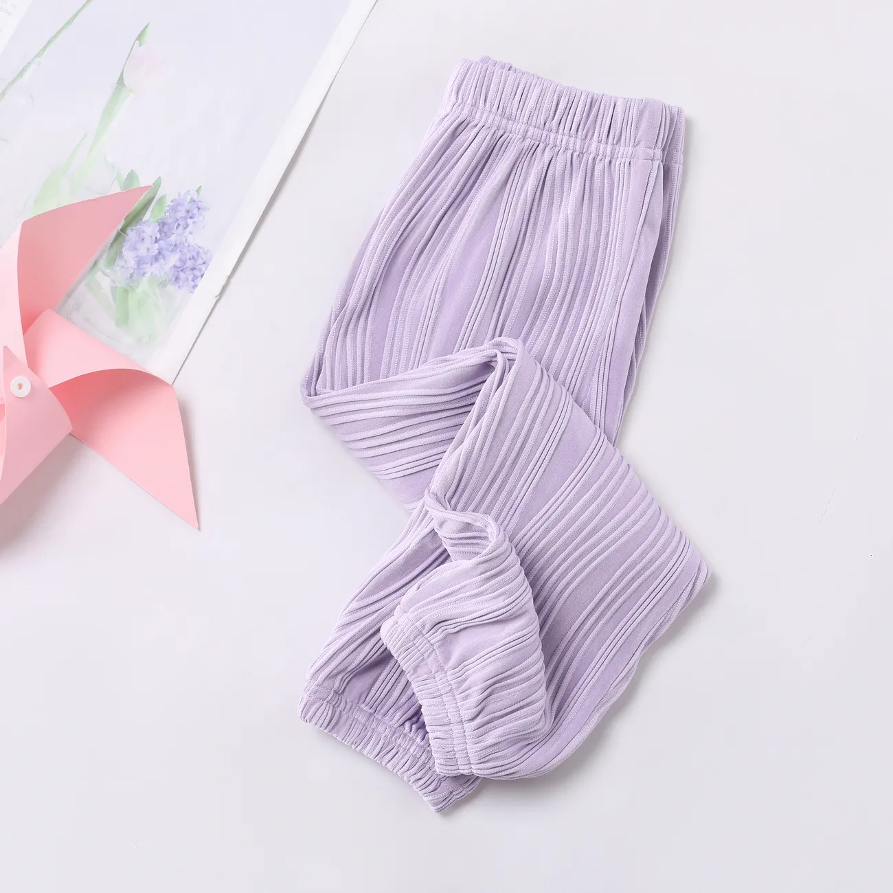 蹣跚學步的女孩的Cool Wave空調褲 紫色 big image 1
