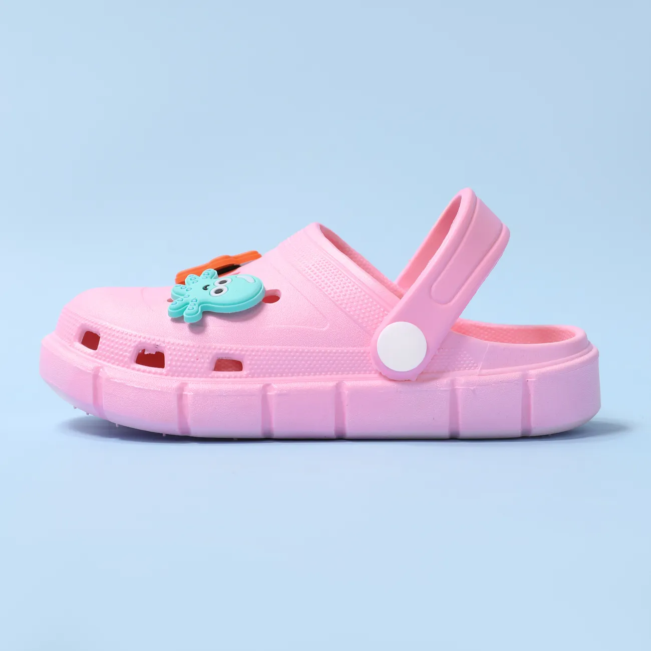 Zapatos de playa con agujero de estrella de mar y pulpo para niños pequeños / niños niña / niño Rosado big image 1