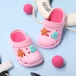 Toddler/Kids Girl/Boy Starfish e Octopus Pattern Hole Sapatos de Praia Rosa