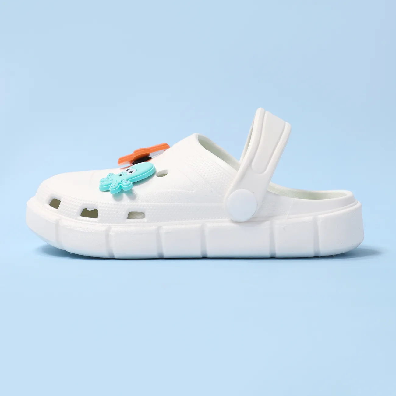 Zapatos de playa con agujero de estrella de mar y pulpo para niños pequeños / niños niña / niño Blanco big image 1