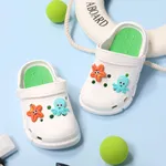Toddler/Kids Girl/Boy Starfish e Octopus Pattern Hole Sapatos de Praia Branco