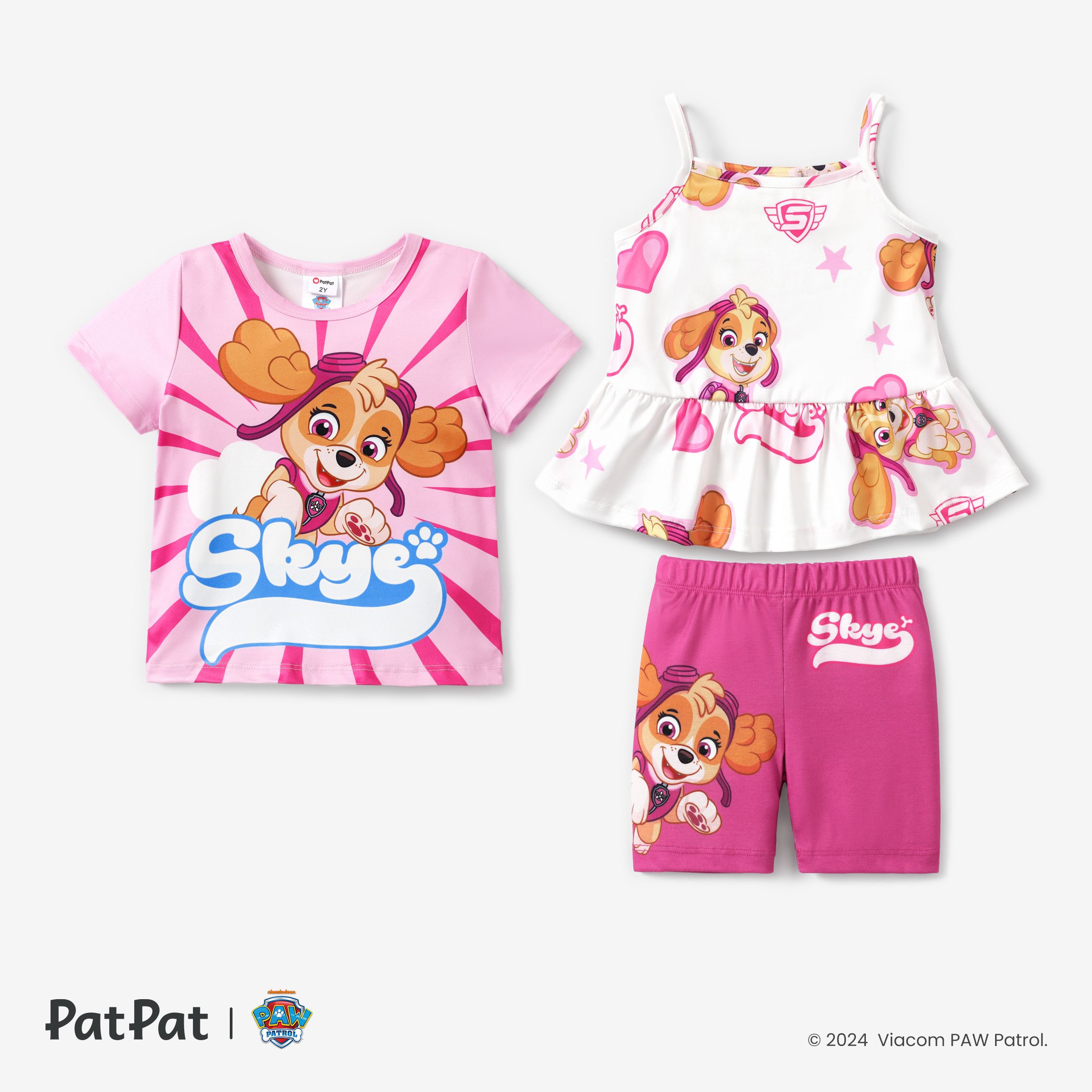 PAW Patrol 2-piece Toddler Girl Cotton Flutter-sleeve Tee and Pants Set