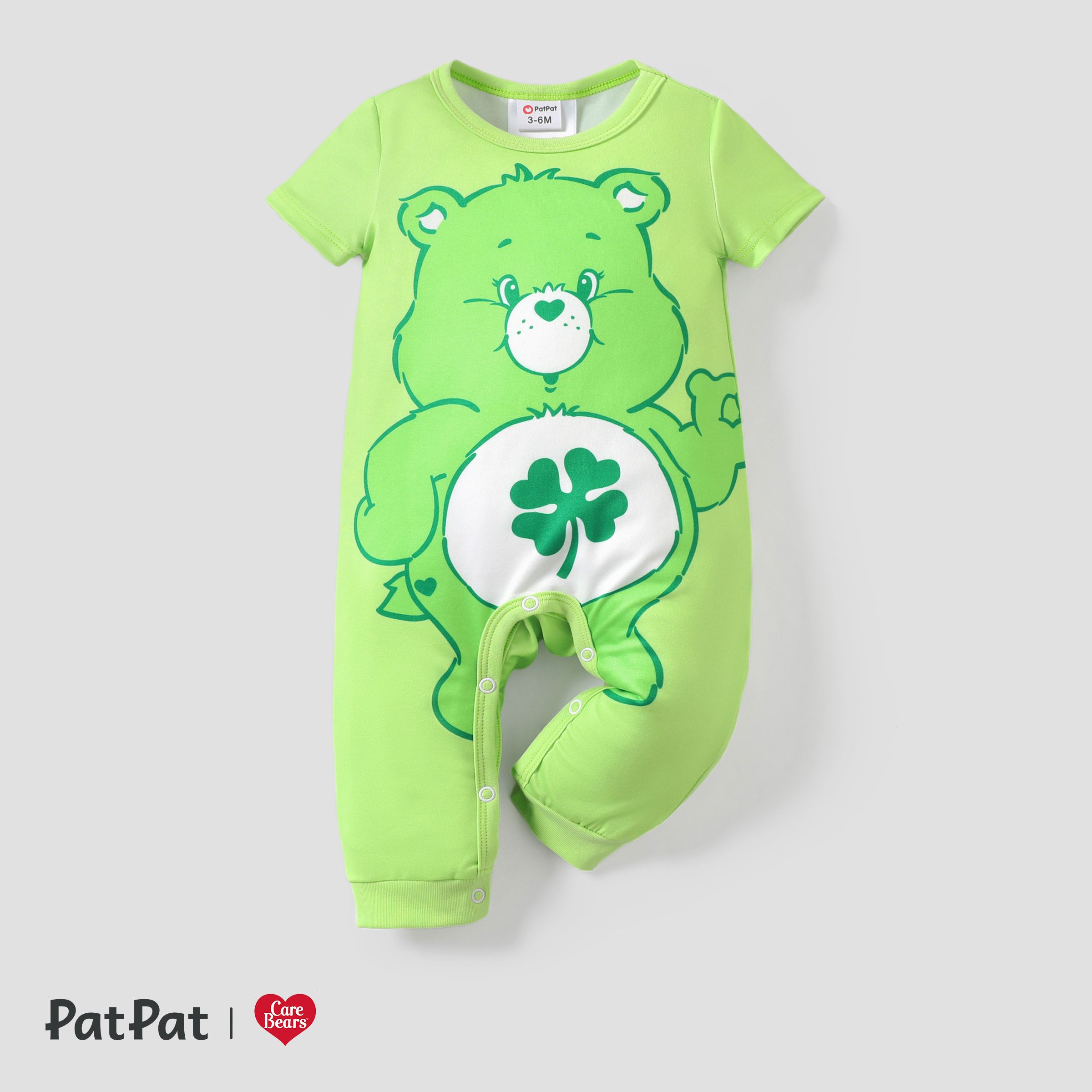 Care Bears 1pc Saint Patrick's Day Baby Girl/Boy Rainbow Character Print Jumpsuit