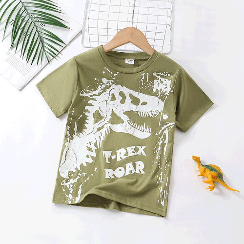 Kid Boy Dinosuar 印花 T 恤