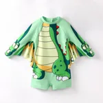 Niño pequeño Chico Dobladillo irregular Infantil Dinosaurio Trajes de baño Verde