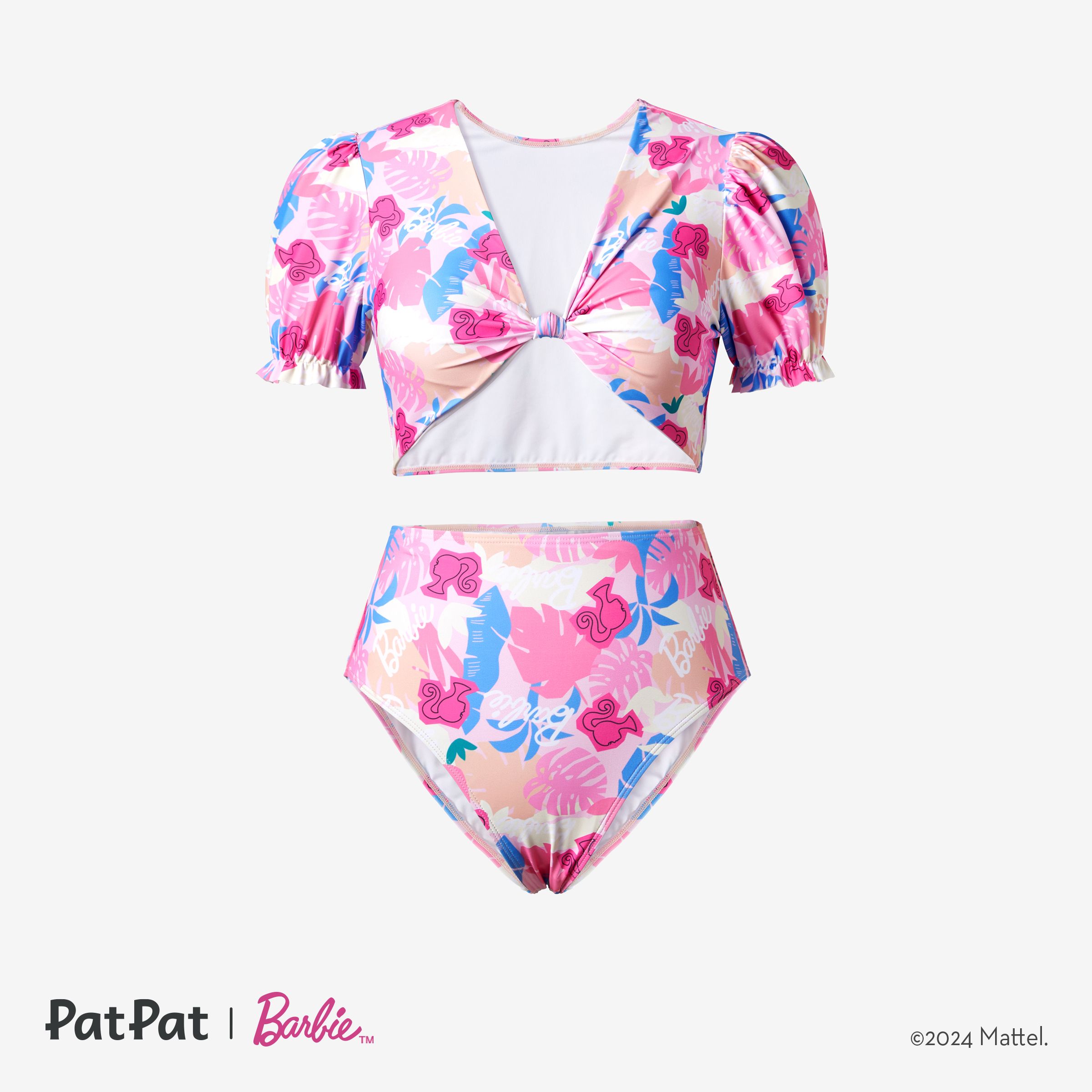 Barbie Mommy And Me 2pcs Floral Allover Print Swimsuit