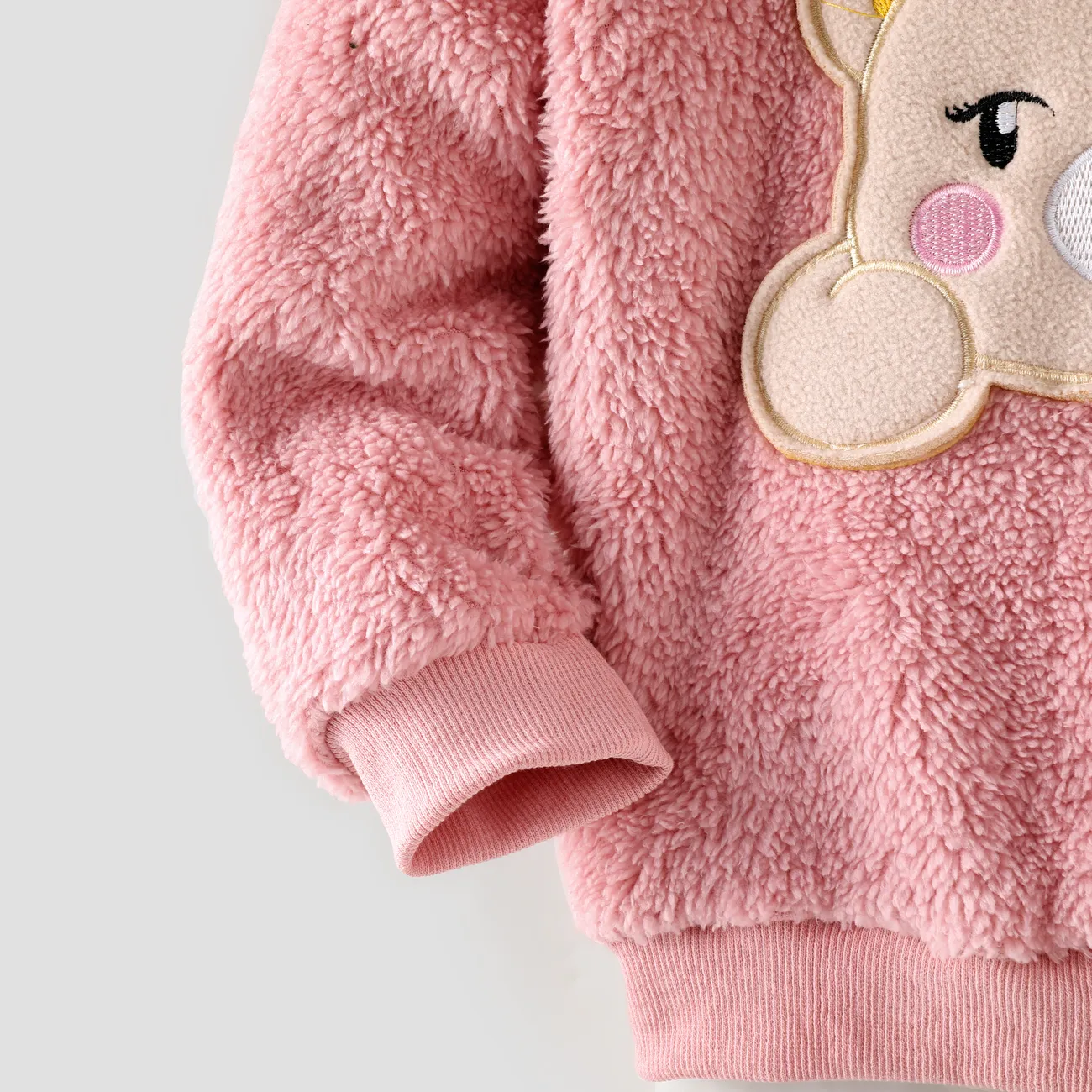 2件 小童 女 童趣 熊 外套套裝 粉色 big image 1