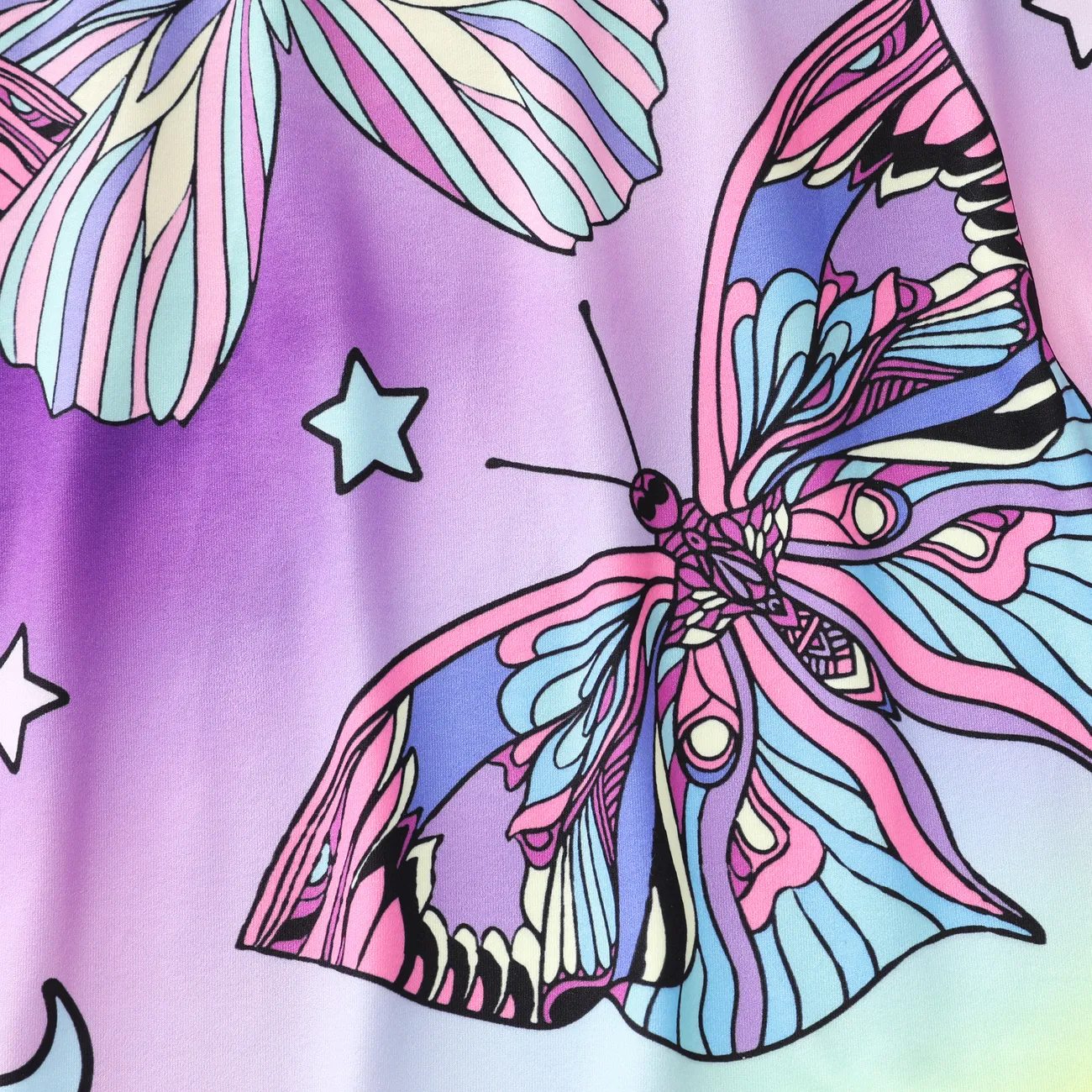  Kid Girls Colorful Cartoon Printed Milk Silk Dress with Hanging Strap  Blue big image 1