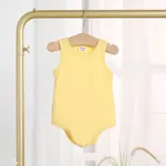  Baby Boy/Girl Solid Color Comfortable 95% Modal Fabric Bodysuits  Pale Yellow