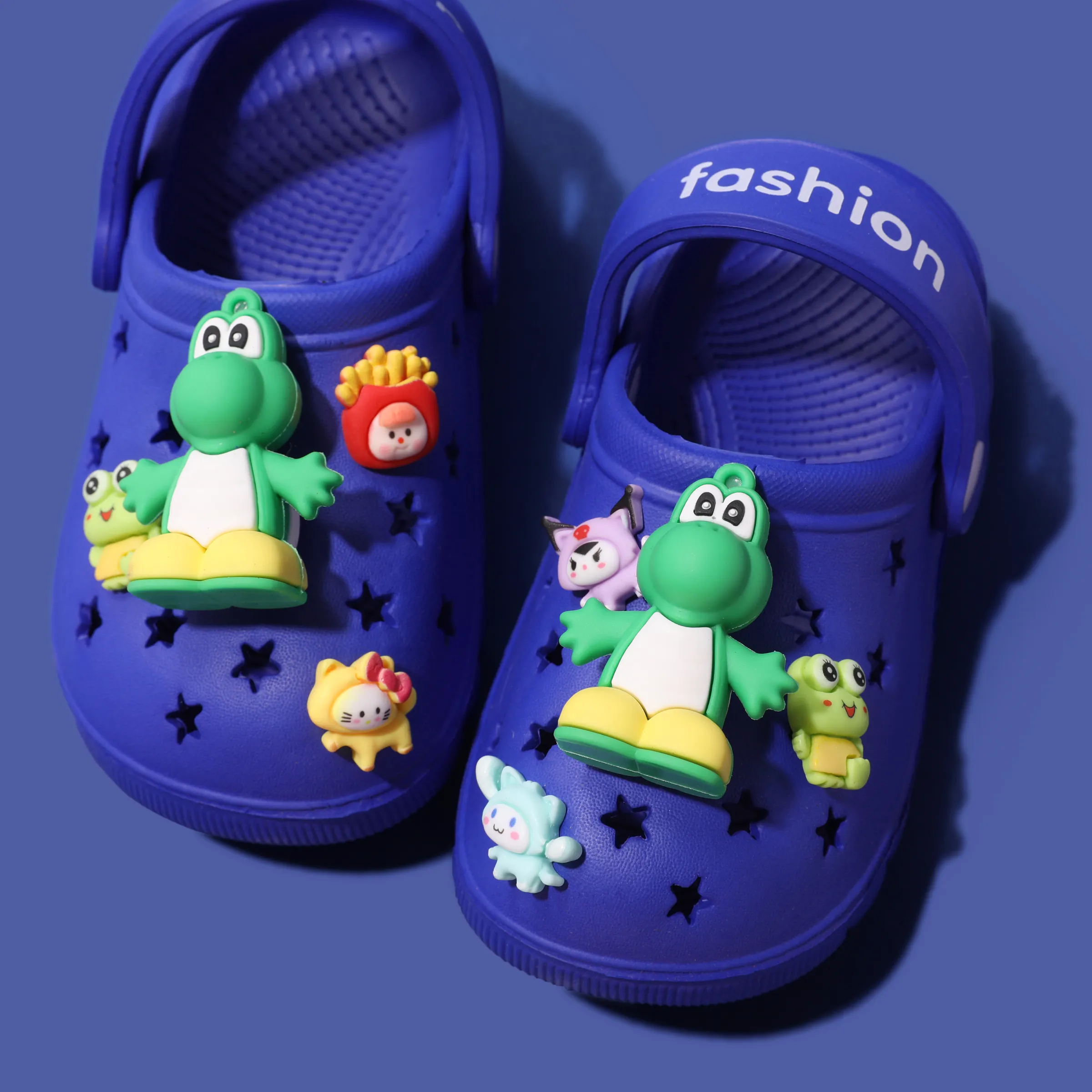 Toddler/Kids Girl/Boy Dinosaur Pattern Star Vent Clogs Hole Beach Shoes