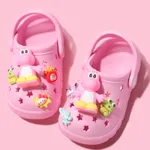 Toddler/Kids Girl/Boy Dinosaur Pattern Star Vent Clogs Hole Beach Shoes Pink