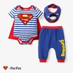 Justice League 3pc Baby Boys Character Striped Baby Set
 Blue