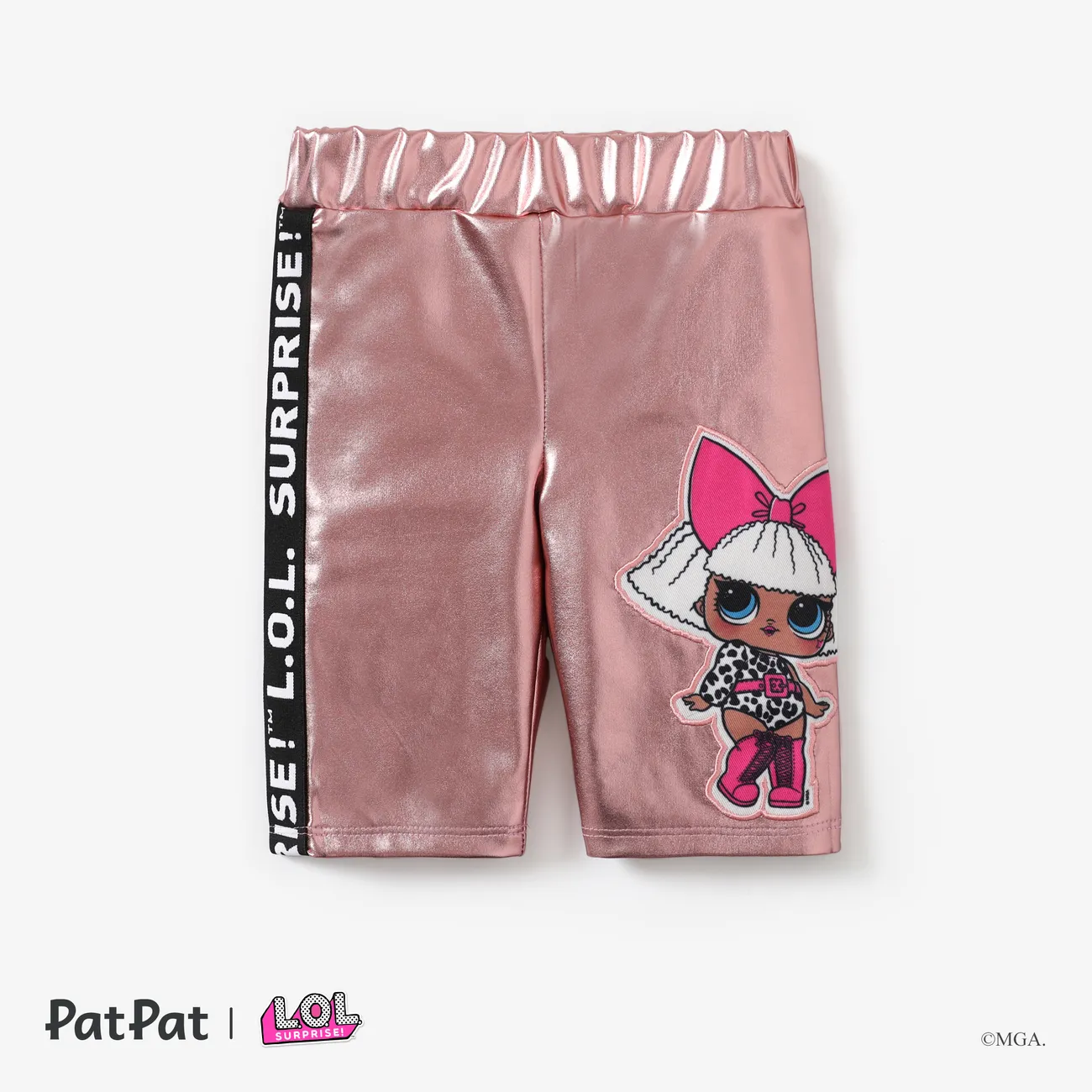 L.O.L. SURPRISE! 1pc Kid Girl Character Print Glossy Sporty Leggings  Pink big image 1