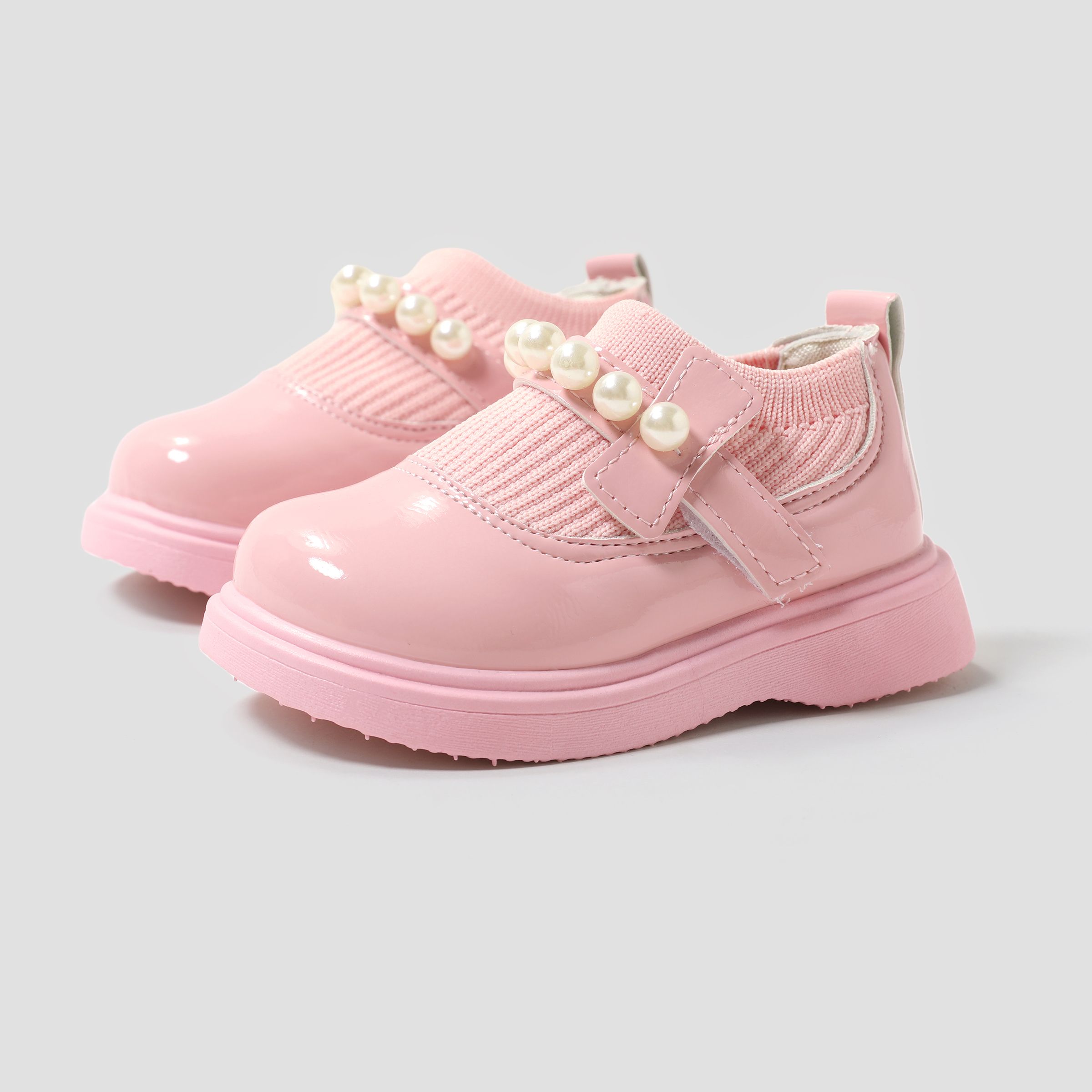 Toddler/Kids Girl Casual Velcro Pearl Leather Shoes
