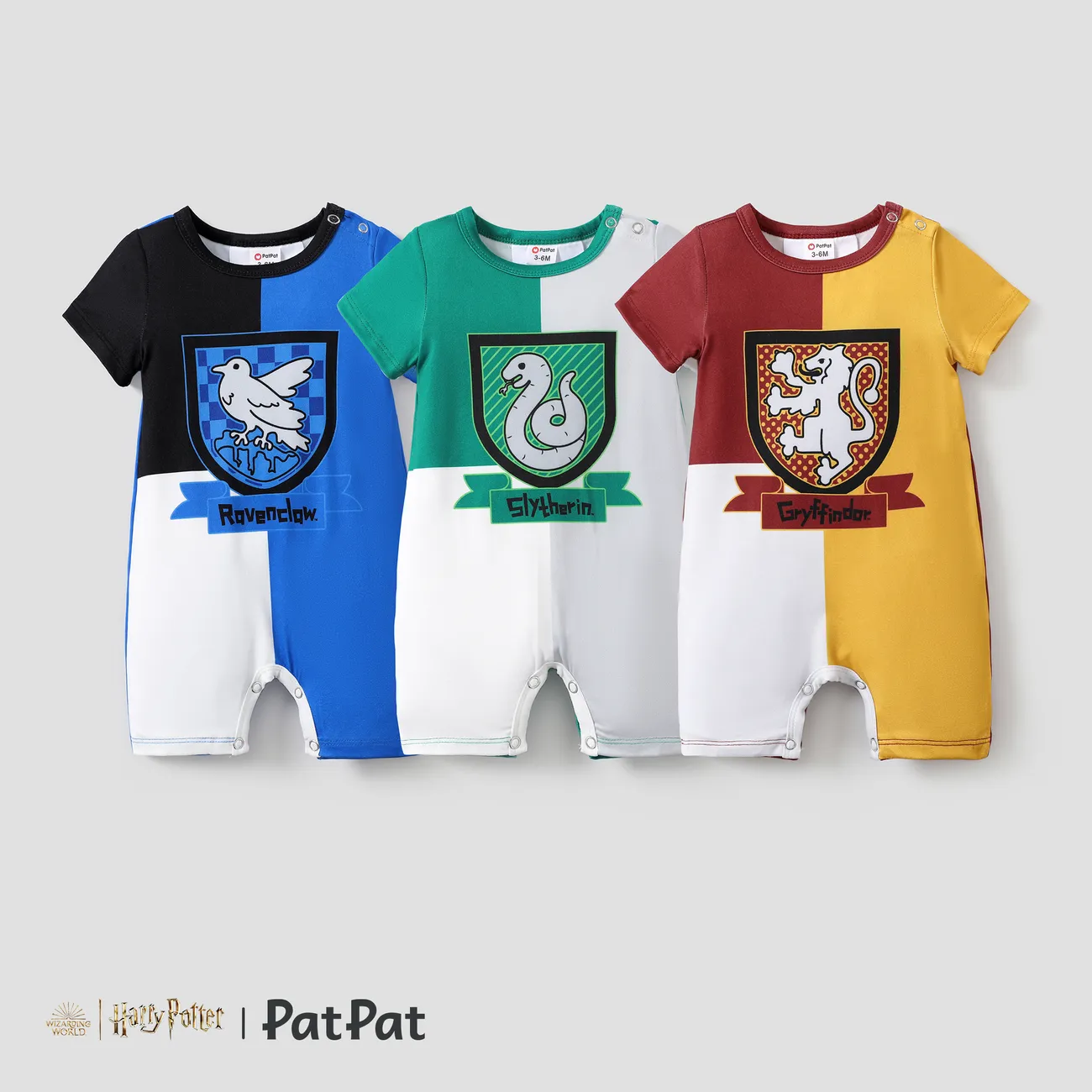 Harry Potter Bébé Unisexe Couture de tissus Enfantin Manches courtes Combinaisons Vert big image 1