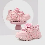 حذاء رياضي ثلاثي الأبعاد بنمط أرنب يتميز بملمس فائق الحسية للأطفال الرضع والأطفال، تصميم فريد بنمط ط زهري