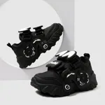 حذاء رياضي ثلاثي الأبعاد بنمط أرنب يتميز بملمس فائق الحسية للأطفال الرضع والأطفال، تصميم فريد بنمط ط أسود