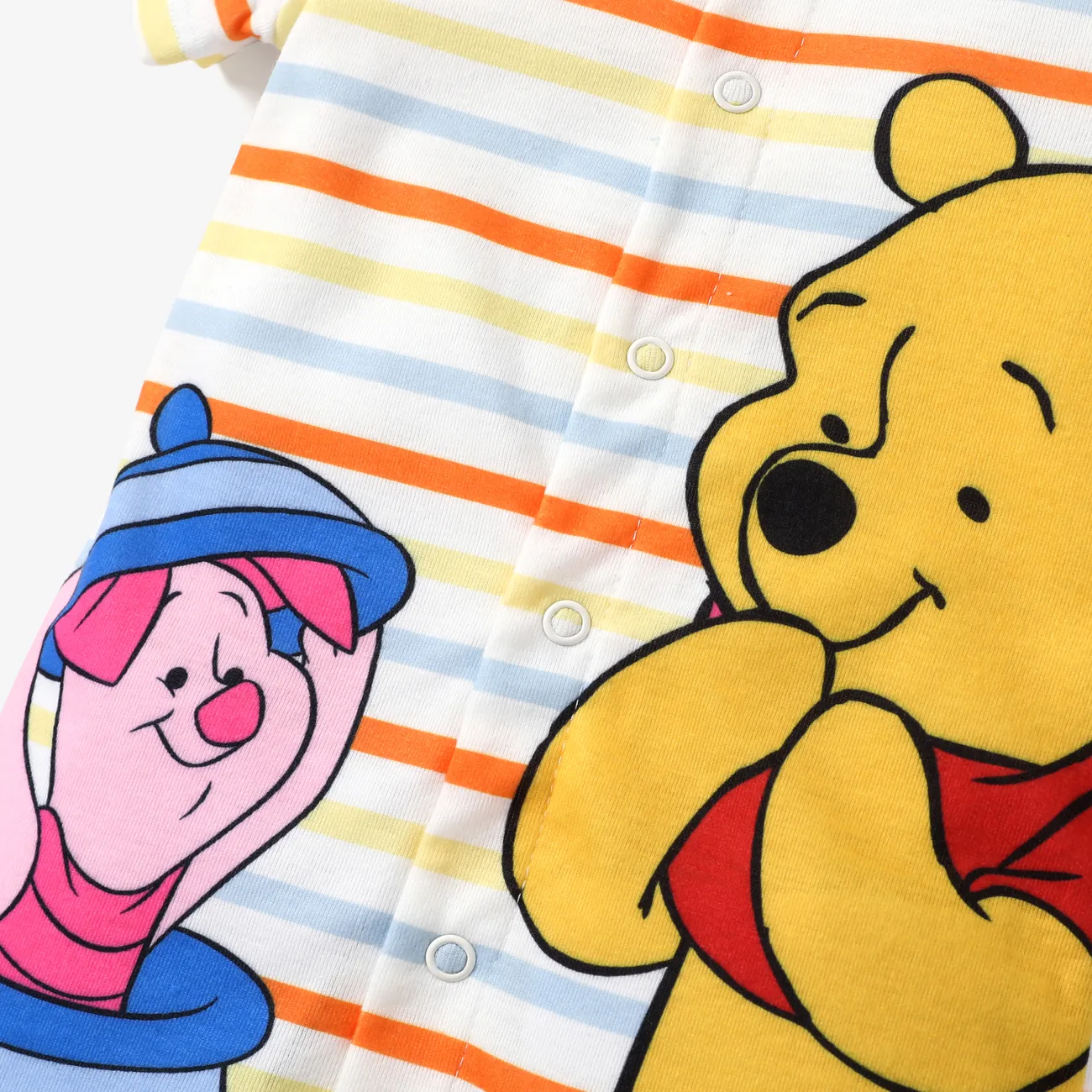Disney Winnie the Pooh Bebé Unissexo Infantil Manga curta Macacão curto Multicolorido big image 1