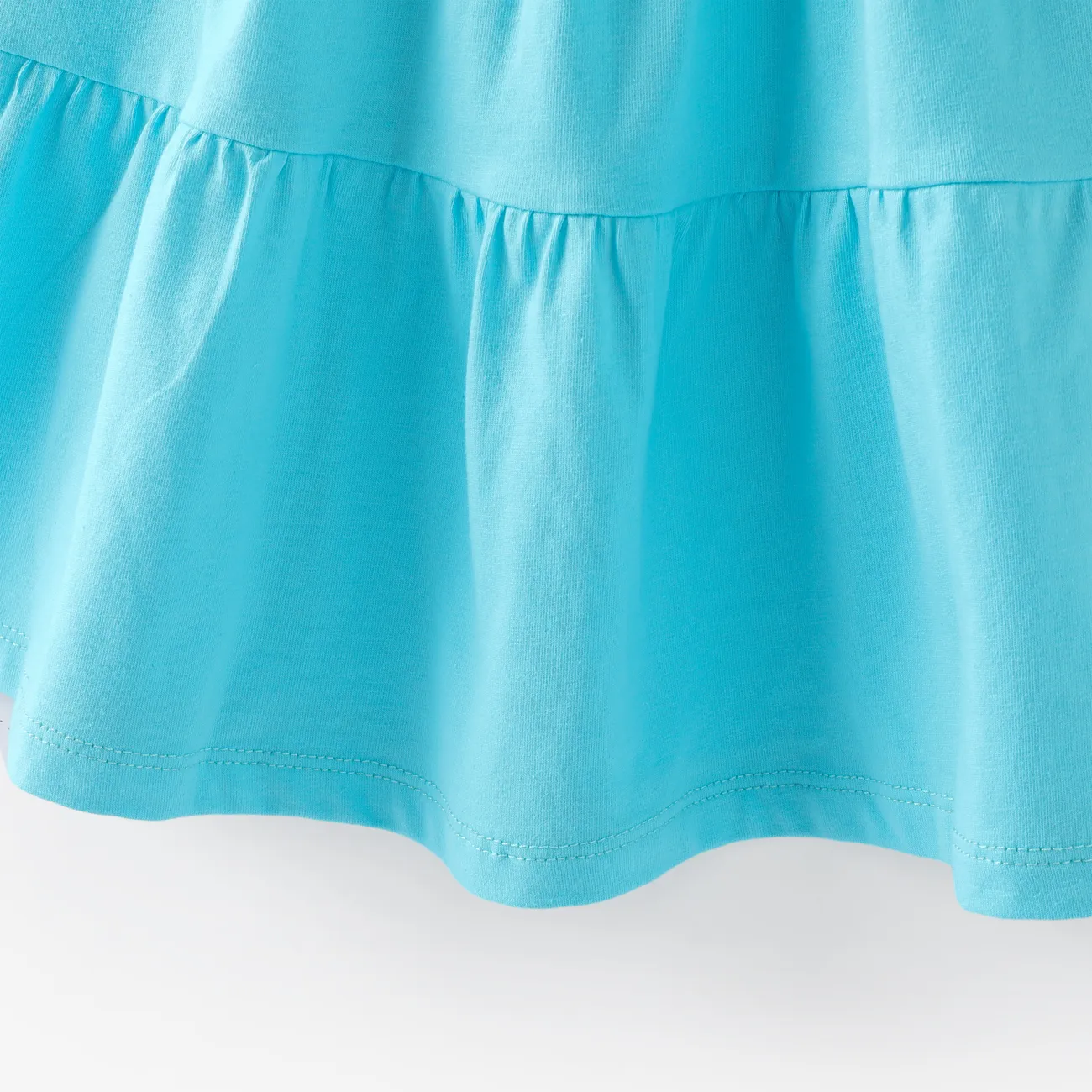 Toddler Girl Basic Solid Multilayers Cami Dress Blue big image 1