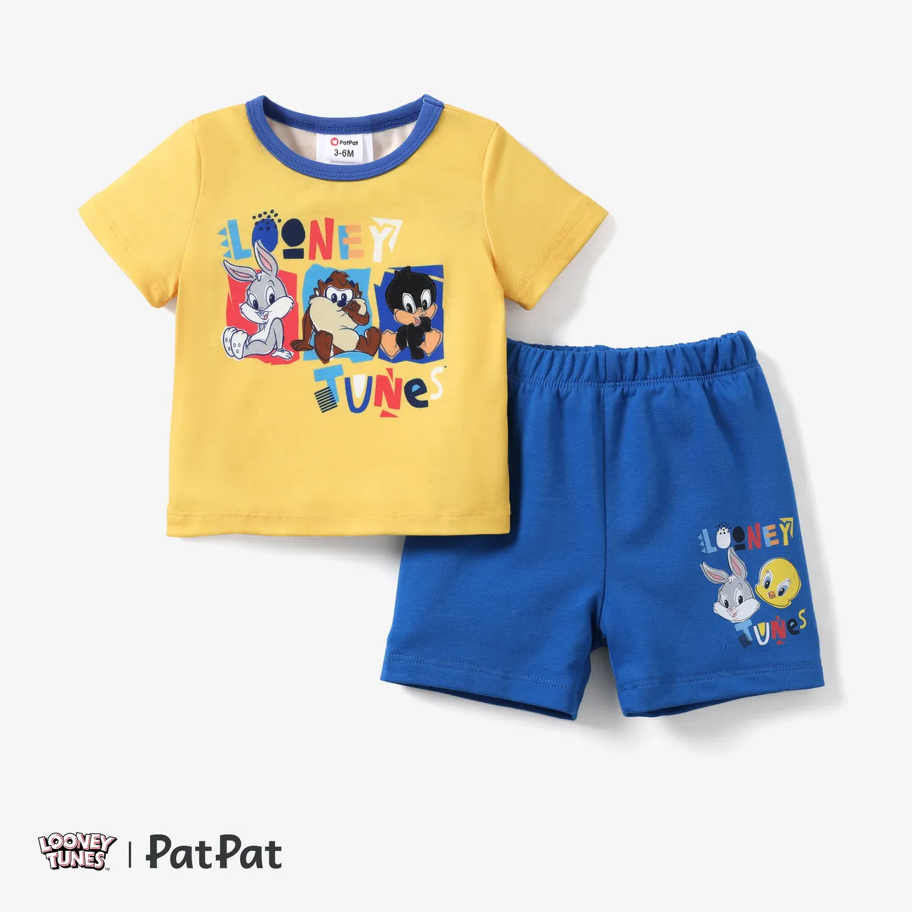 Looney Tunes 2pcs Baby Girl/Boy Casual Sets or 1pc Romper Color block big image 1