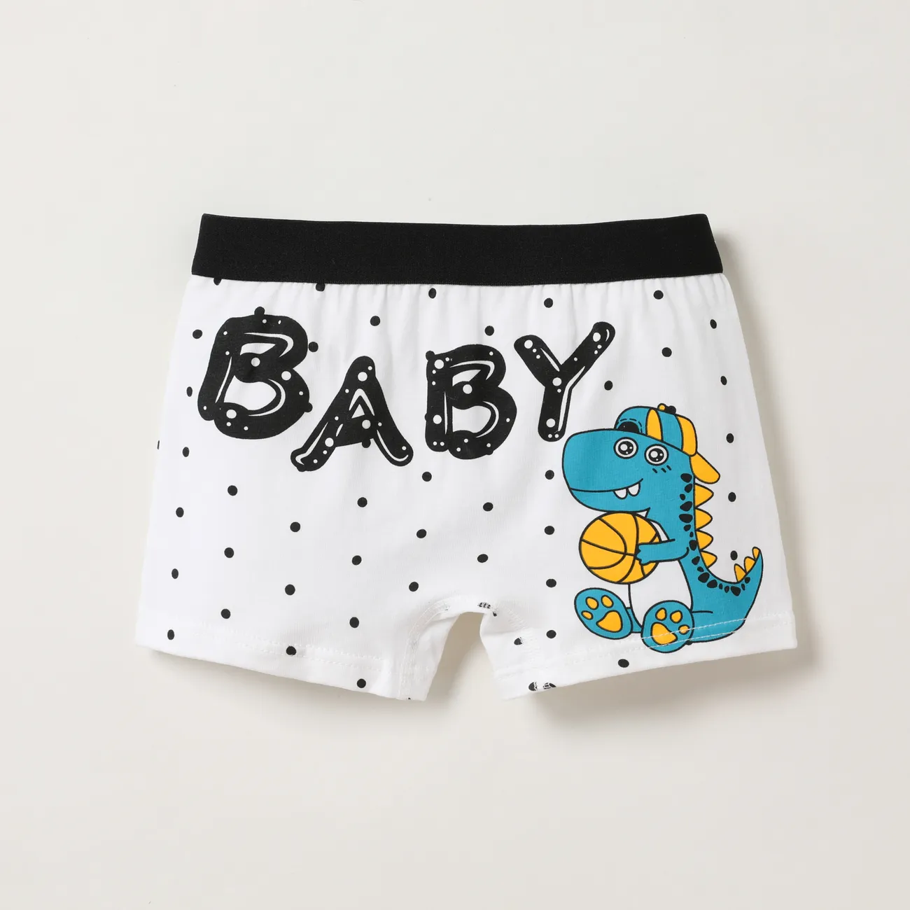 Dinosaure Toddler/Kid Boys' Underwear Cotton Set Blanc big image 1