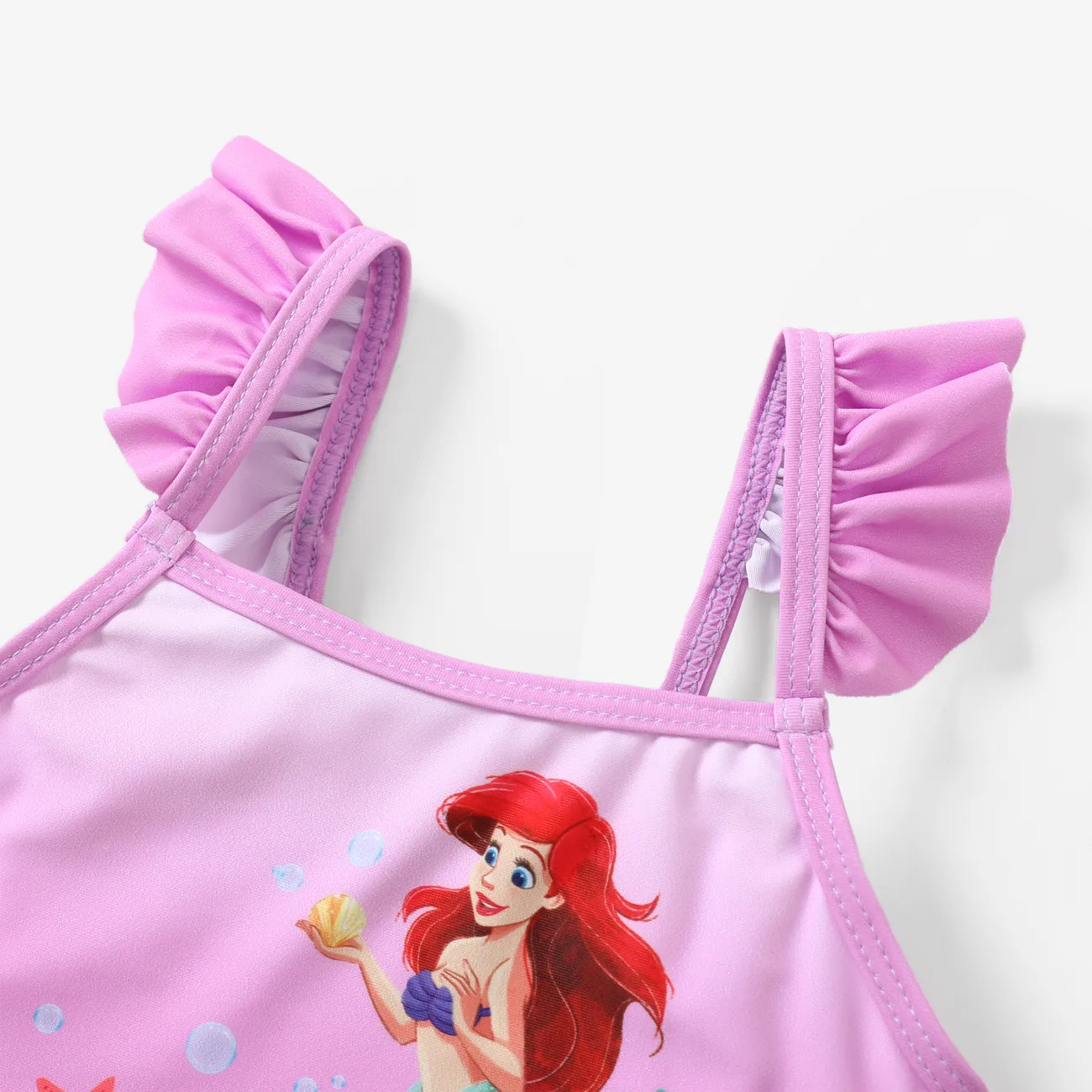 Disney Princess Criança Menina Costuras de tecido Infantil Fato de banho Roxa big image 1