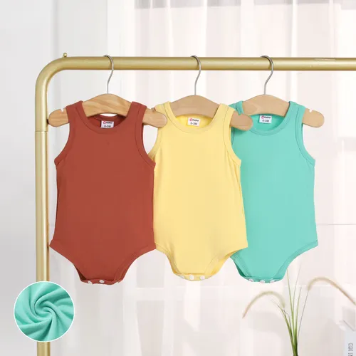  Baby Boy/Girl Solid Color Comfortable 95% Modal Fabric Bodysuits 