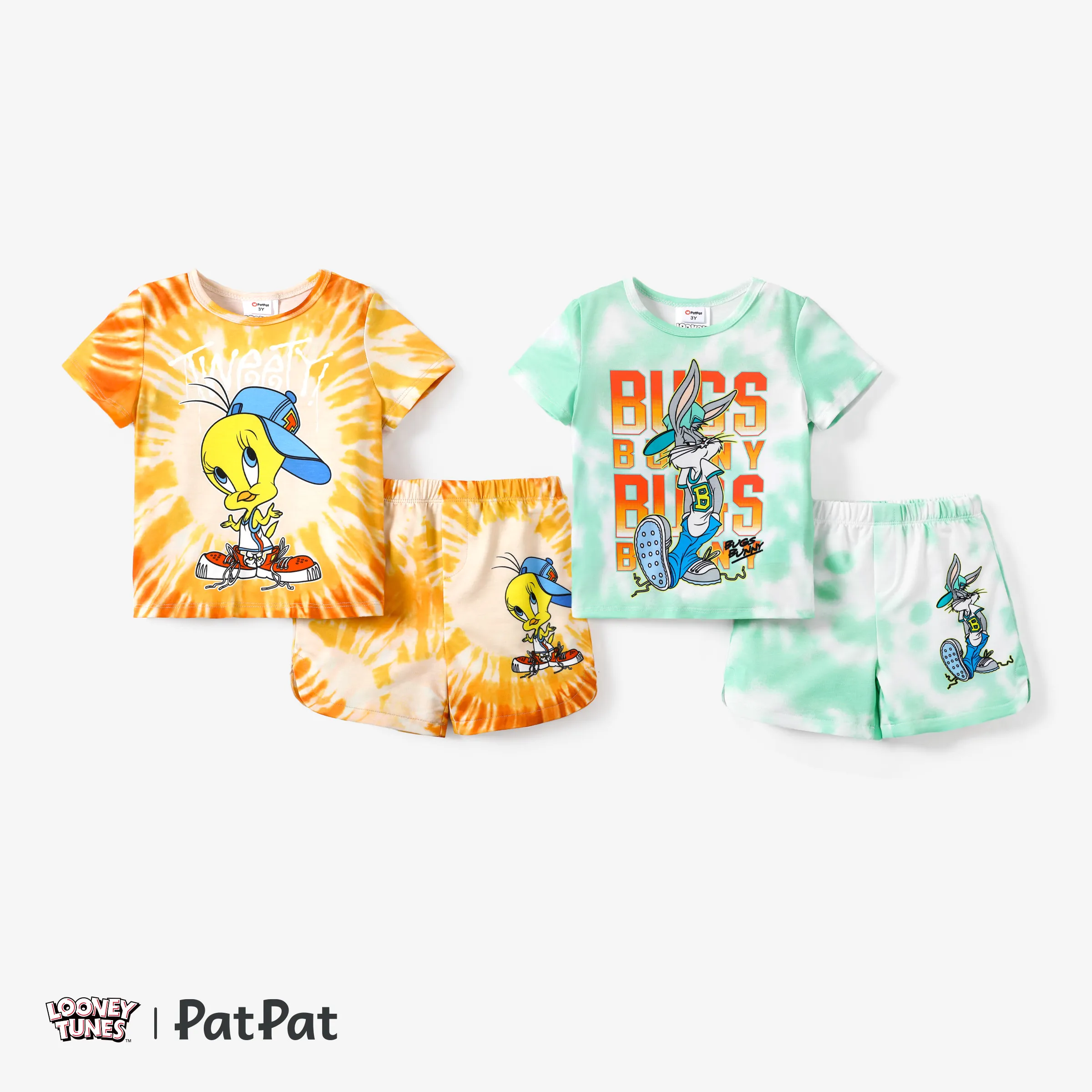 Looney Tunes 2pcs Toddler/Kid Boy/Girl Tyedyed Casual Sets