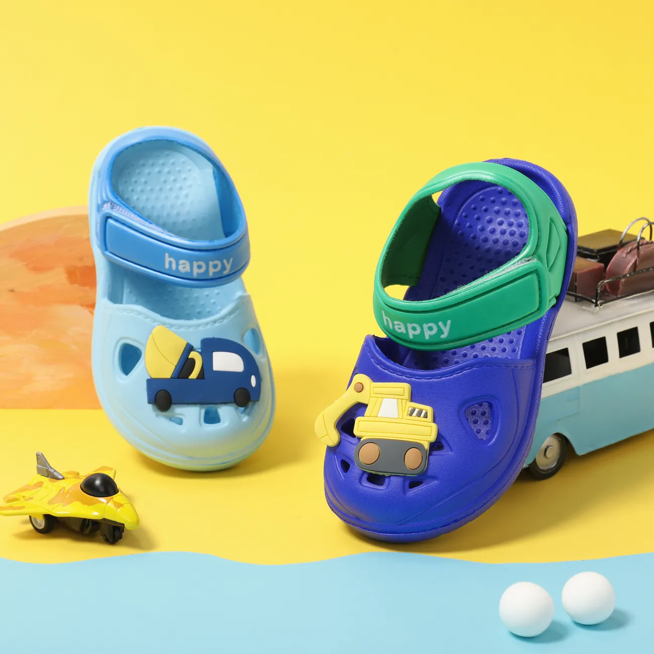 أطفال الفيلكرو سيارة هول أحذية الشاطئ - للجنسين طفل عارضة إيفا أزرق big image 1