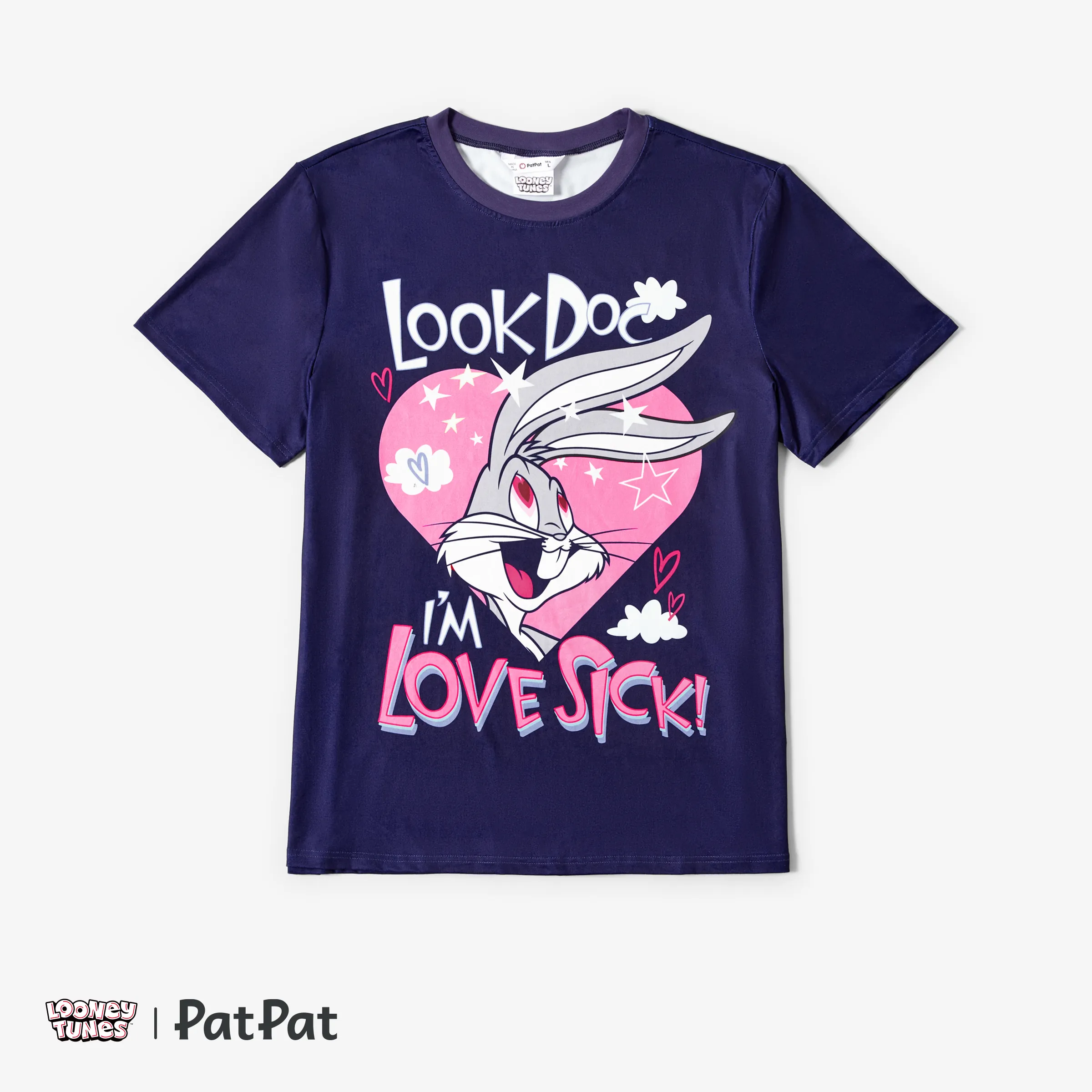 Looney Tunes Family Matching Valentine's Day 1pc Heart Floral Print Tshirt Or Drawstring Dress