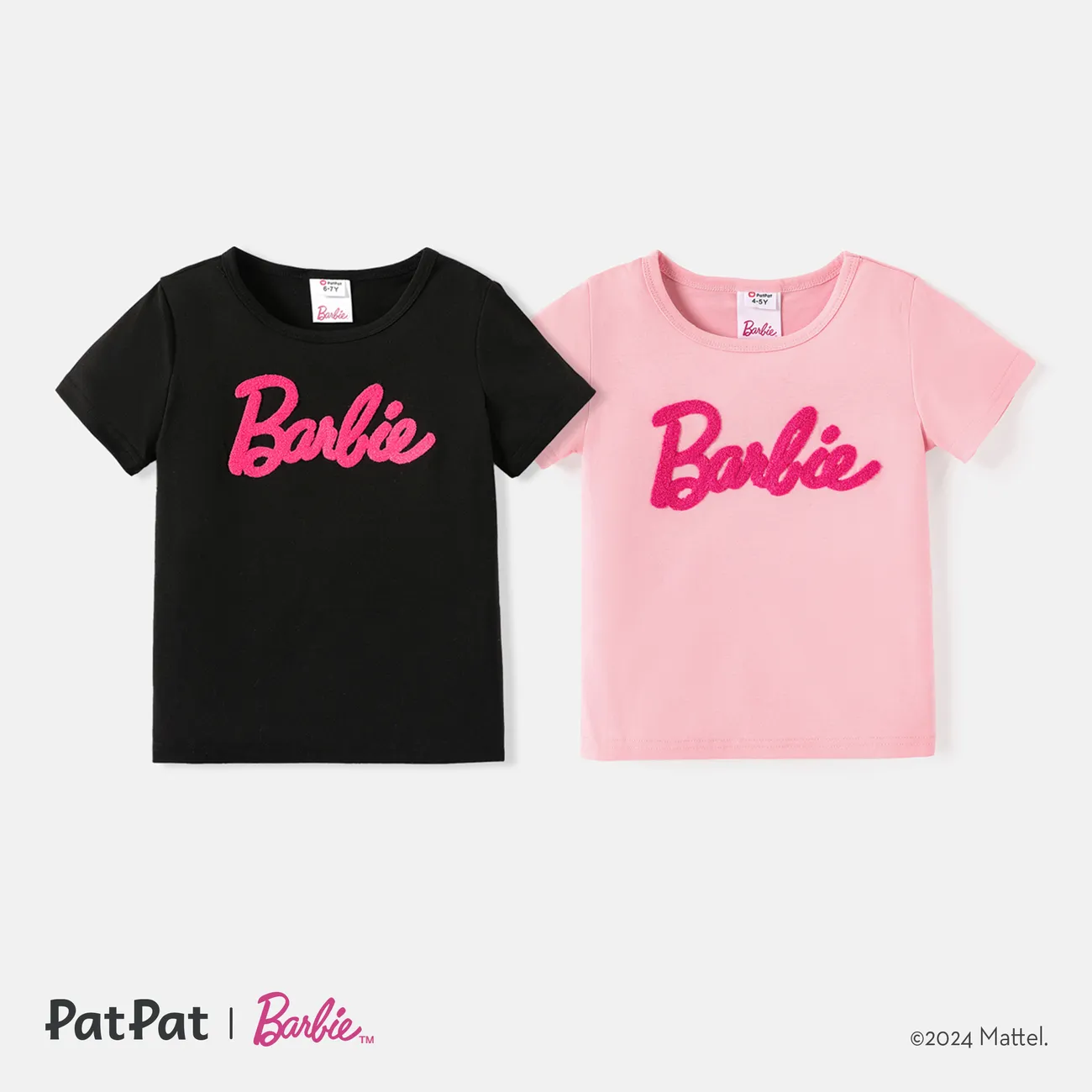Barbie Menina Casual T-shirts Rosa Claro big image 1