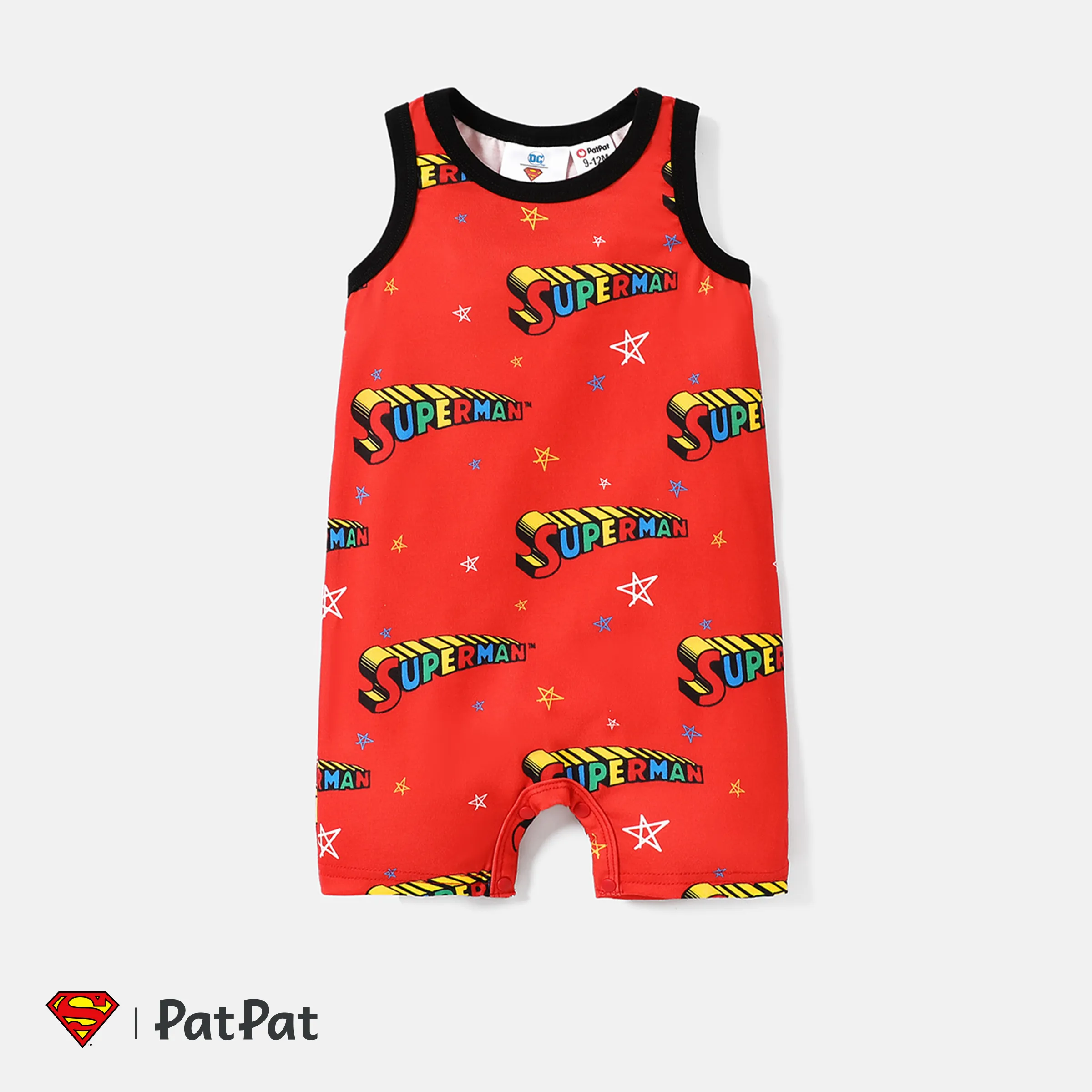 DC Super Friends 1pc Baby/Toddler/Kids Boys Tee /Tank Jumpsuit / Bodysuit  Red#2