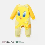 Looney Tunes Baby Boy/Girl Cartoon Animal Print Long-sleeve Naia™ Jumpsuit Yellow