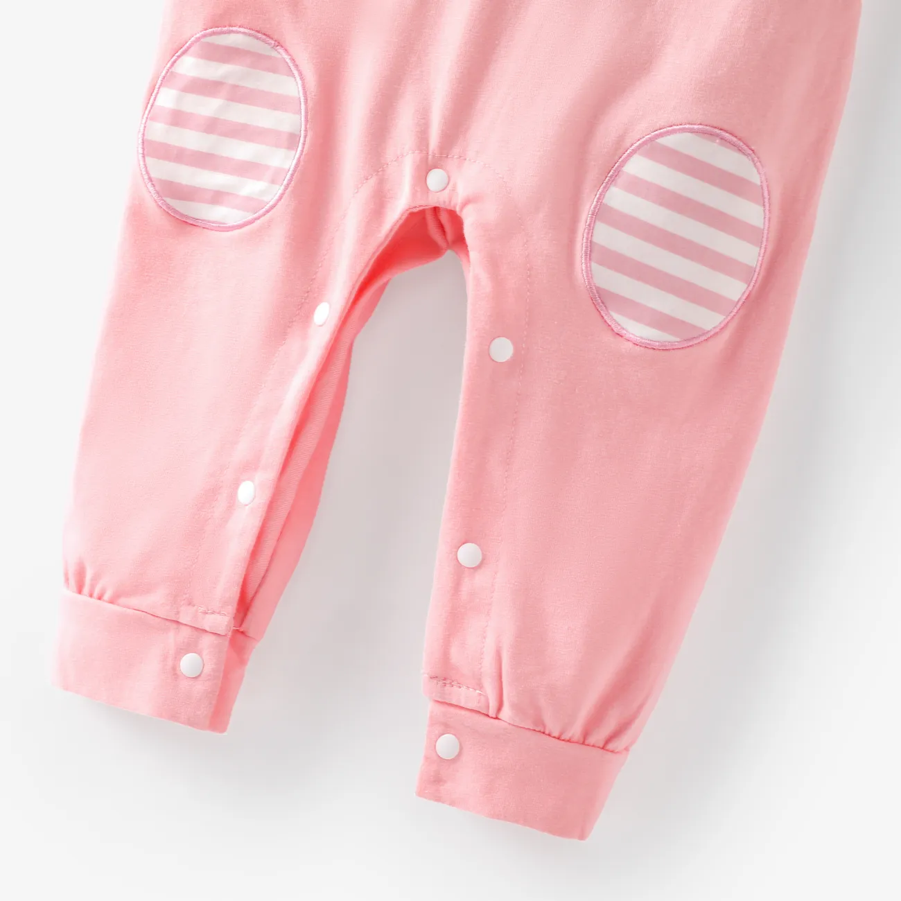 3pcs Baby Girl Elephant Pattern Hyper-Tactile 3D Design Set Pink big image 1