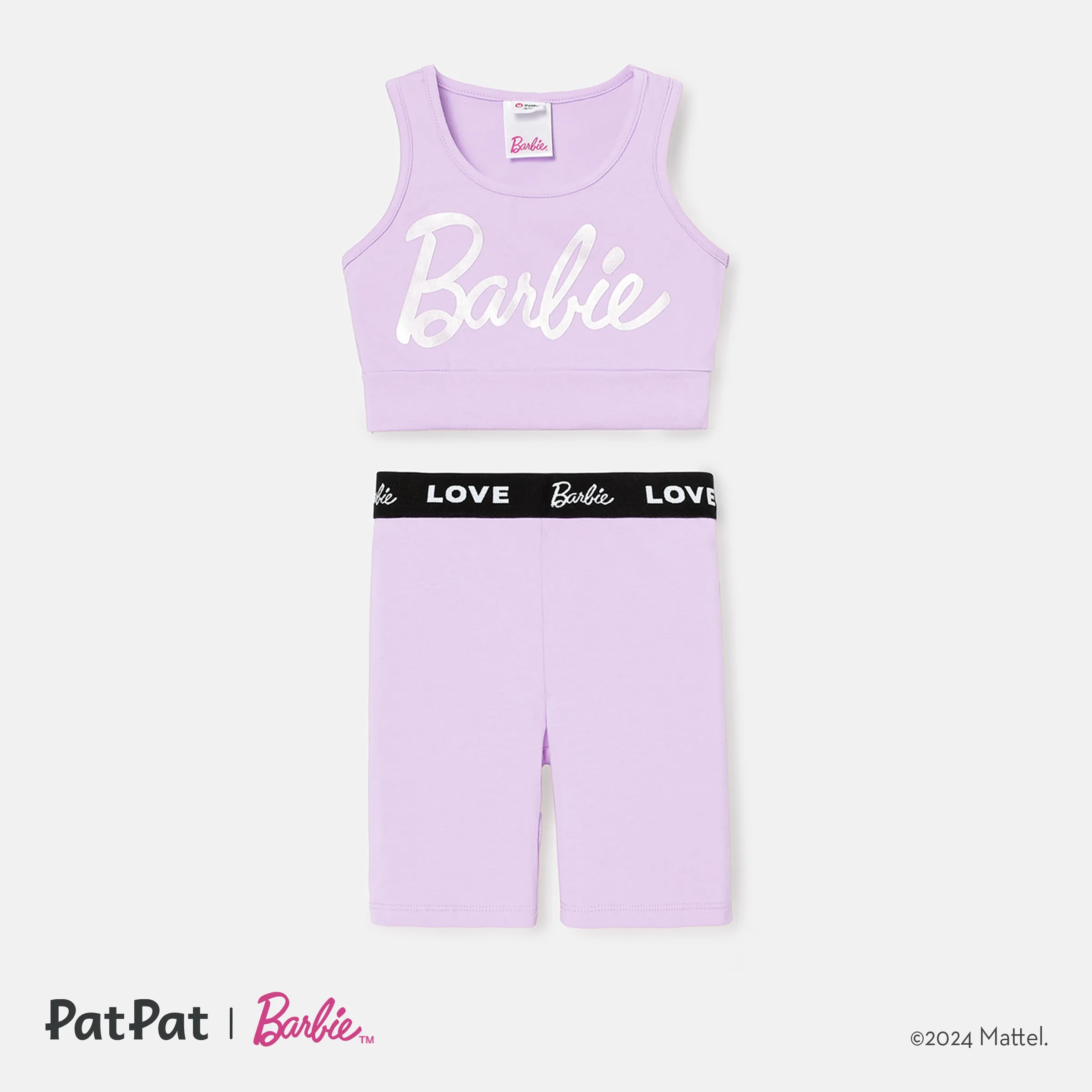 Barbie 2pcs Toddler/Kid Girl Cotton Tank Top And Shorts Set
