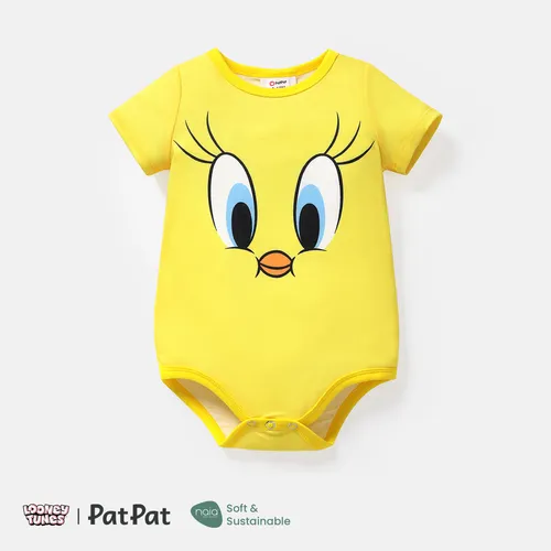 Looney Tunes 嬰兒 女 多種動物 休閒 短袖 連身衣