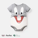 Looney Tunes Baby Boy/Girl Animal Print Short-sleeve Naia™ Romper Grey