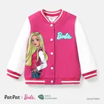 Barbie Toddler/Kid Girl Naia™ Letter Print Colorblock Bomber Jacket Roseo